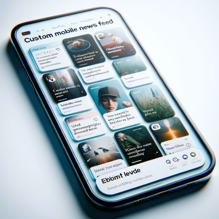 custom newsfeed on mobile smartphone
