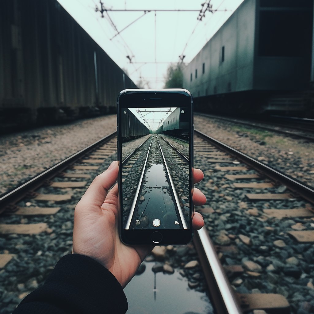 smartphone photography on the railroad