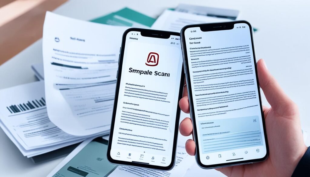 Scanning document with Adobe Scan