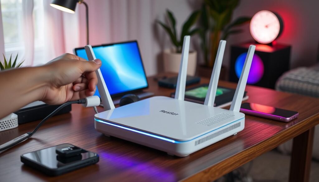 Restart wireless router