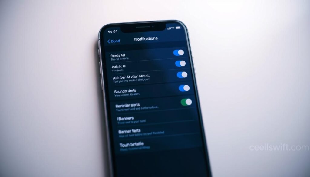 iOS notification settings
