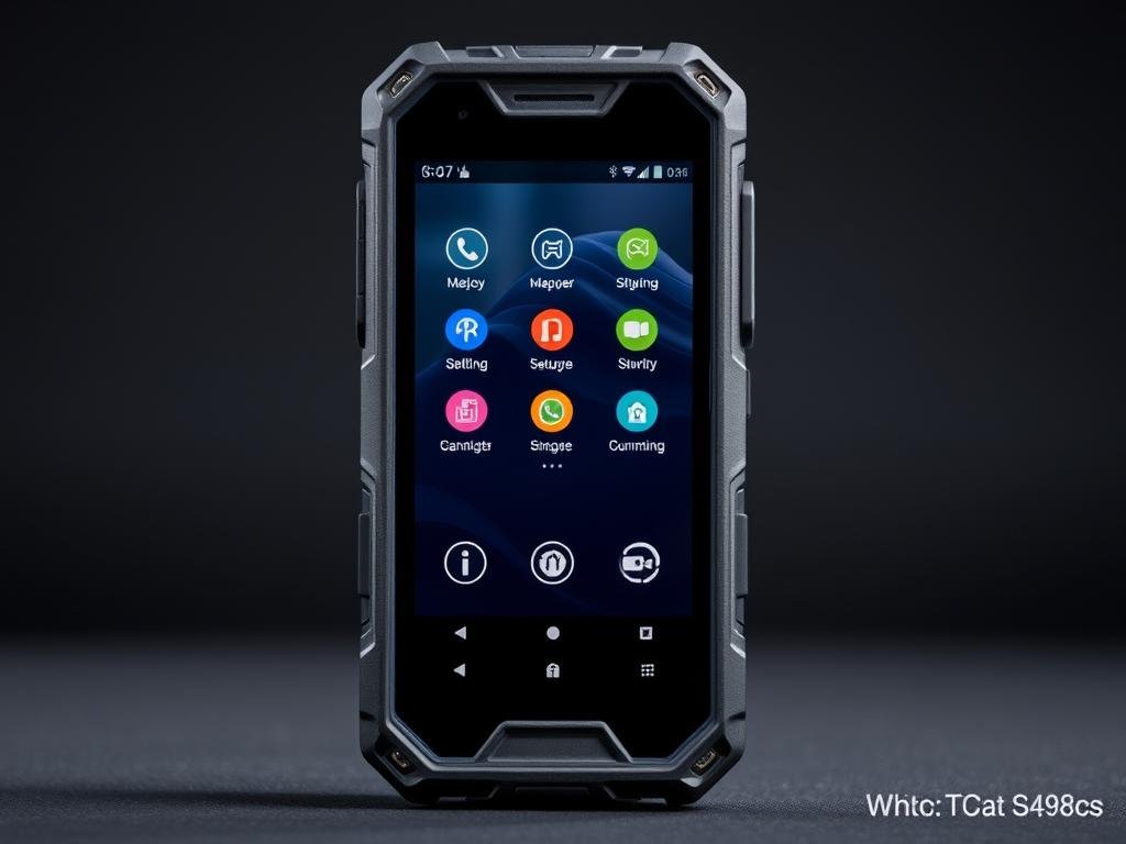 CAT S48C rugged smartphone showing its industrial design and physical buttons