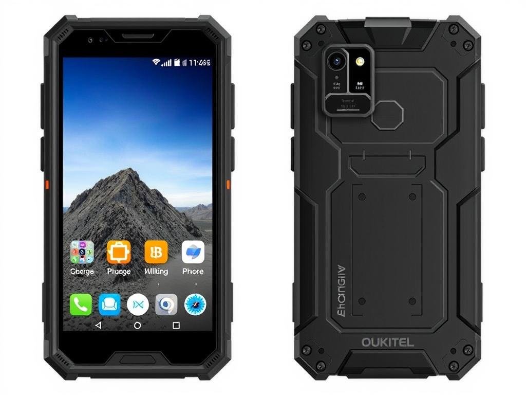 Oukitel WP30 Pro rugged smartphone showing its dual display feature